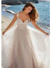 Detachable Straps Beaded Sequins Pearls Most Beautiful Wedding Dress